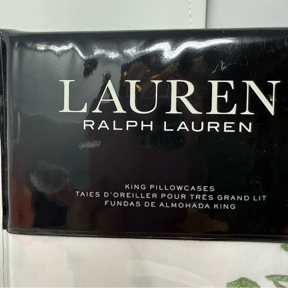 Lauren Ralph Lauren 2 King Size Pillowcases Maggie Floral Cottage NWT